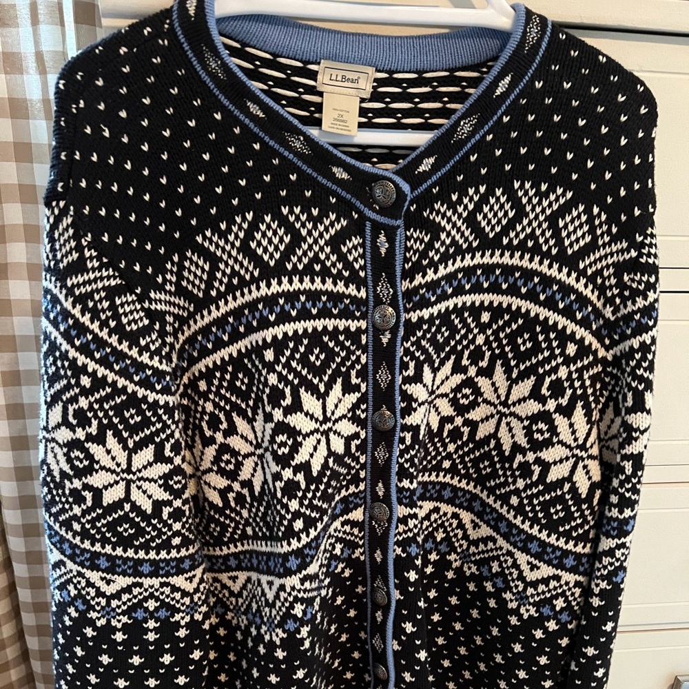 LL Bean Cotton Nordic Sweater